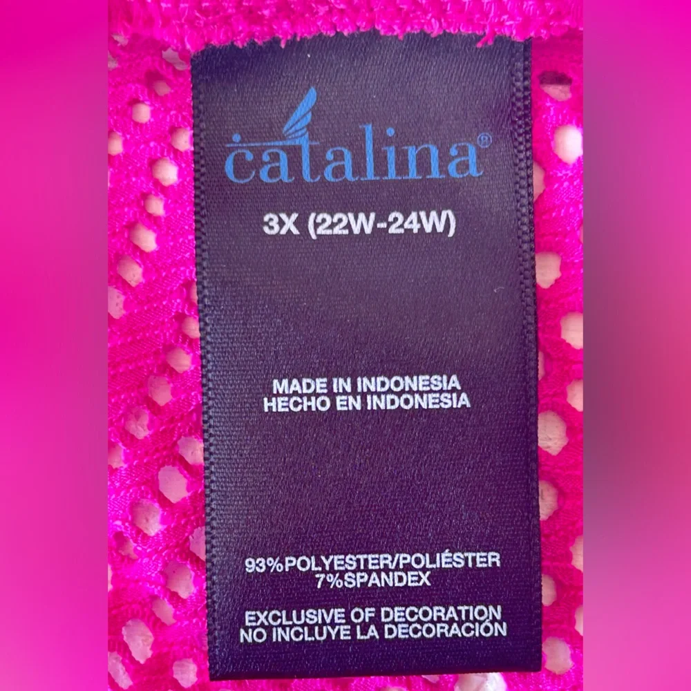 Catalina Brand Swimsuit Cover Up‎ Scoop Neck Elastic Waist Size 3X (22W-24W)